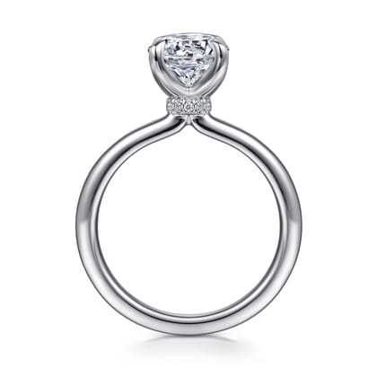 Evelynn - 14K White Gold Round Solitaire Diamond Engagement Ring