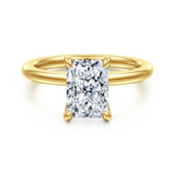 Evelynn - 14K Yellow Gold Radiant Cut Solitaire Diamond Engagement Ring