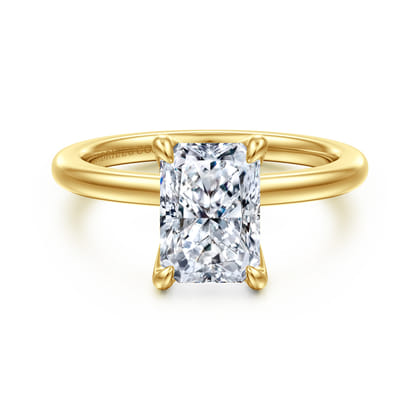 Evelynn - 14K Yellow Gold Radiant Cut Solitaire Diamond Engagement Ring