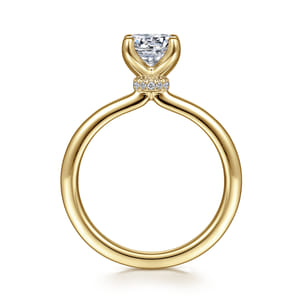 Evelynn - 14K Yellow Gold Round Solitaire Diamond Engagement Ring
