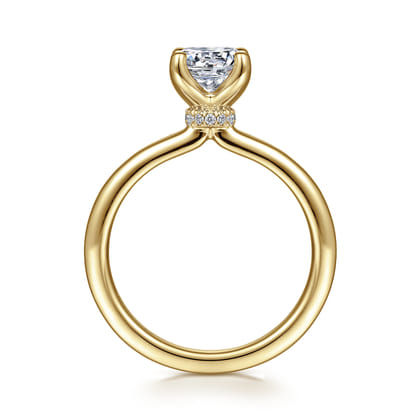 Evelynn - 14K Yellow Gold Round Solitaire Diamond Engagement Ring