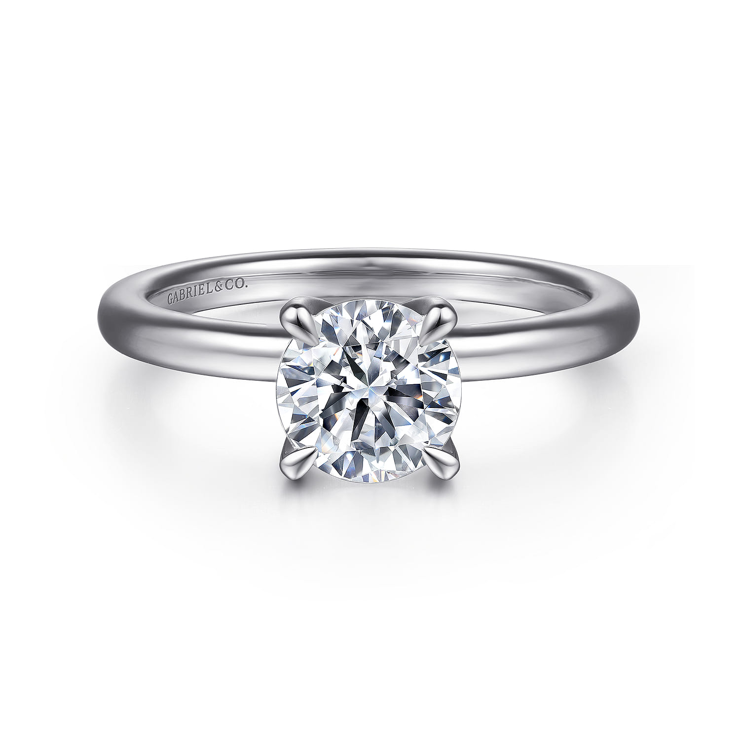 Evelynn - Platinum Round Solitaire Diamond Engagement Ring