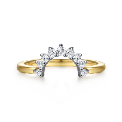 Everelle - 14K White-Yellow Gold Prong Setting Diamond Anniversary Band