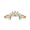 Straight Wedding Ring in 14k Yellow/white Gold with Round Natural Diamond at Gabriel & Co.