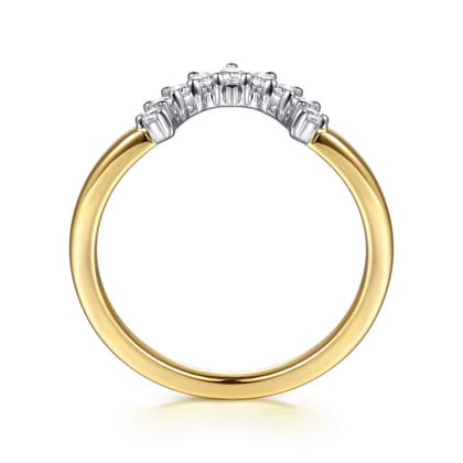Everelle - 14K White-Yellow Gold Prong Setting Diamond Anniversary Band