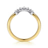 Straight Wedding Ring in 14k Yellow/white Gold with Round Natural Diamond at Gabriel & Co.