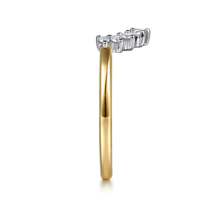 Everelle - 14K White-Yellow Gold Prong Setting Diamond Anniversary Band