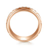 Everett - 14K Rose Gold Diamond Men's Wedding Ring in Satin Finish - 0.25 ct