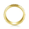Everett - 14K Yellow Gold Diamond Men's Wedding Ring in Satin Finish - 0.25 ct