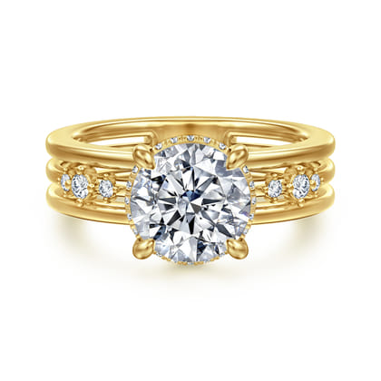Everlasting - 14K Yellow Gold Round Diamond Engagement Ring