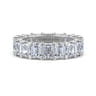 Eternity Band Wedding Ring in 14k White Gold with Emerald Cut Natural Diamond at Gabriel & Co.