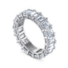 Eternity Band Wedding Ring in 14k White Gold with Emerald Cut Natural Diamond at Gabriel & Co.