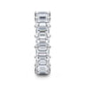 Eternity Band Wedding Ring in 14k White Gold with Emerald Cut Natural Diamond at Gabriel & Co.