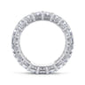 Eternity Band Wedding Ring in 14k White Gold with Emerald Cut Natural Diamond at Gabriel & Co.
