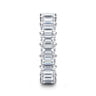 Eternity Band Wedding Ring in 14k White Gold with Emerald Cut Natural Diamond at Gabriel & Co.