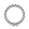 Eternity Band Wedding Ring in 14k White Gold with Emerald Cut Natural Diamond at Gabriel & Co.