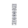 Eternity Band Wedding Ring in 14k White Gold with Emerald Cut Natural Diamond at Gabriel & Co.