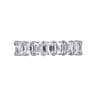 Eternity Band Wedding Ring in 14k White Gold with Emerald Cut Natural Diamond at Gabriel & Co.