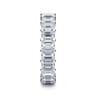 Eternity Band Wedding Ring in 14k White Gold with Emerald Cut Natural Diamond at Gabriel & Co.