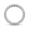 Eternity Band Wedding Ring in 14k White Gold with Emerald Cut Natural Diamond at Gabriel & Co.