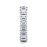 Eternity Band Wedding Ring in 14k White Gold with Emerald Cut Natural Diamond at Gabriel & Co.