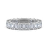 Eternity Band Wedding Ring in 14k White Gold with Emerald Cut Natural Diamond at Gabriel & Co.