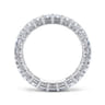 Eternity Band Wedding Ring in 14k White Gold with Emerald Cut Natural Diamond at Gabriel & Co.