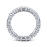 Eternity Band Wedding Ring in 14k White Gold with Emerald Cut Natural Diamond at Gabriel & Co.