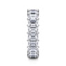 Eternity Band Wedding Ring in 14k White Gold with Emerald Cut Natural Diamond at Gabriel & Co.