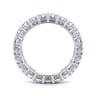 Eternity Band Wedding Ring in 14k White Gold with Emerald Cut Natural Diamond at Gabriel & Co.