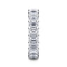 Eternity Band Wedding Ring in 14k White Gold with Emerald Cut Natural Diamond at Gabriel & Co.
