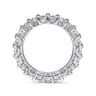 Eternity Band Wedding Ring in 14k White Gold with Emerald Cut Natural Diamond at Gabriel & Co.