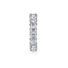 Eternity Band Wedding Ring in 14k White Gold with Emerald Cut Natural Diamond at Gabriel & Co.