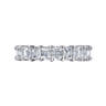 Eternity Band Wedding Ring in 14k White Gold with Emerald Cut Natural Diamond at Gabriel & Co.