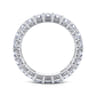 Eternity Band Wedding Ring in 14k White Gold with Emerald Cut Natural Diamond at Gabriel & Co.