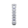 Eternity Band Wedding Ring in 14k White Gold with Emerald Cut Natural Diamond at Gabriel & Co.