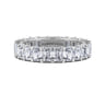 Eternity Band Wedding Ring in 14k White Gold with Emerald Cut Natural Diamond at Gabriel & Co.