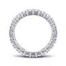 Eternity Band Wedding Ring in 14k White Gold with Emerald Cut Natural Diamond at Gabriel & Co.