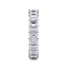 Eternity Band Wedding Ring in 14k White Gold with Emerald Cut Natural Diamond at Gabriel & Co.