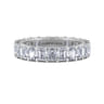 Eternity Band Wedding Ring in 14k White Gold with Emerald Cut Natural Diamond at Gabriel & Co.
