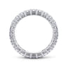 Eternity Band Wedding Ring in 14k White Gold with Emerald Cut Natural Diamond at Gabriel & Co.