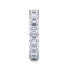 Eternity Band Wedding Ring in 14k White Gold with Emerald Cut Natural Diamond at Gabriel & Co.