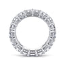 Eternity Band Wedding Ring in 14k White Gold with Emerald Cut Natural Diamond at Gabriel & Co.