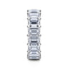 Eternity Band Wedding Ring in 14k White Gold with Emerald Cut Natural Diamond at Gabriel & Co.