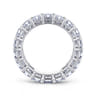 Eternity Band Wedding Ring in 14k White Gold with Emerald Cut Natural Diamond at Gabriel & Co.