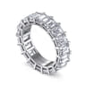 Eternity Band Wedding Ring in 14k White Gold with Emerald Cut Natural Diamond at Gabriel & Co.