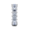Eternity Band Wedding Ring in 14k White Gold with Emerald Cut Natural Diamond at Gabriel & Co.