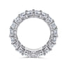 Eternity Band Wedding Ring in 14k White Gold with Emerald Cut Natural Diamond at Gabriel & Co.