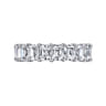 Eternity Band Wedding Ring in 14k White Gold with Emerald Cut Natural Diamond at Gabriel & Co.