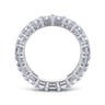 Eternity Band Wedding Ring in 14k White Gold with Emerald Cut Natural Diamond at Gabriel & Co.